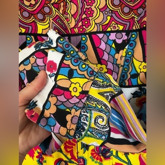 Boston Proper Bold Floral Printed Shirt Full Zip Jacket Size 2 - Picture 6 of 13